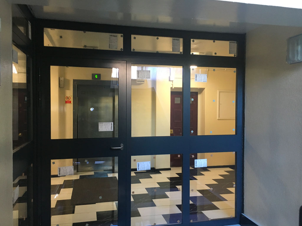 Aluminium Doors in a school